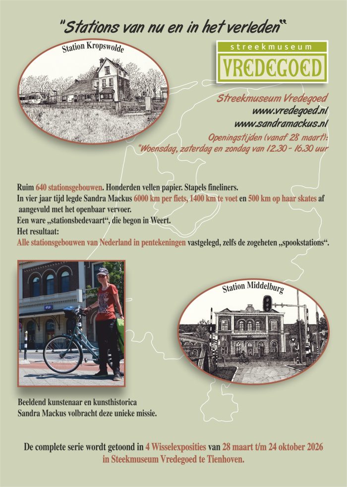 Opening tentoonstelling Stations van nu en in het verleden Museum Vredegoed (Tienhoven)